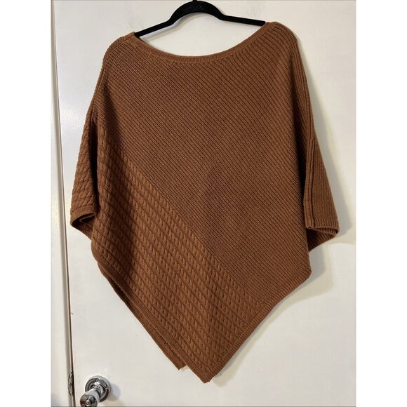 J. Jill Sweaters - J Jill Poncho Kimono Womens Asymmetrical Knit Brown One Size